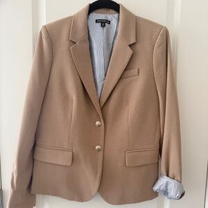 J. Crew Camel Blazer with Gold Accents
